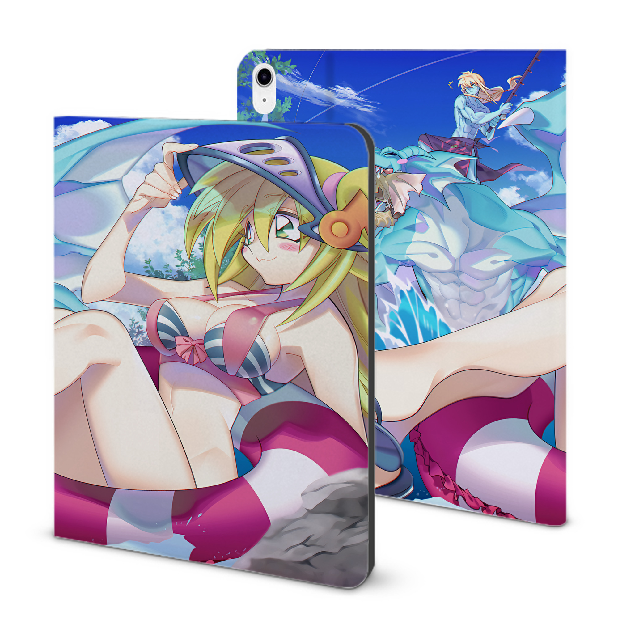 （画像用） 遊☆戯☆王 Yu-Gi-Oh! IPad ケース ブック型 PUレザー TPU 耐衝撃 軽量 薄型 ペン収納なし 全面保護 IPad 各モデル対応